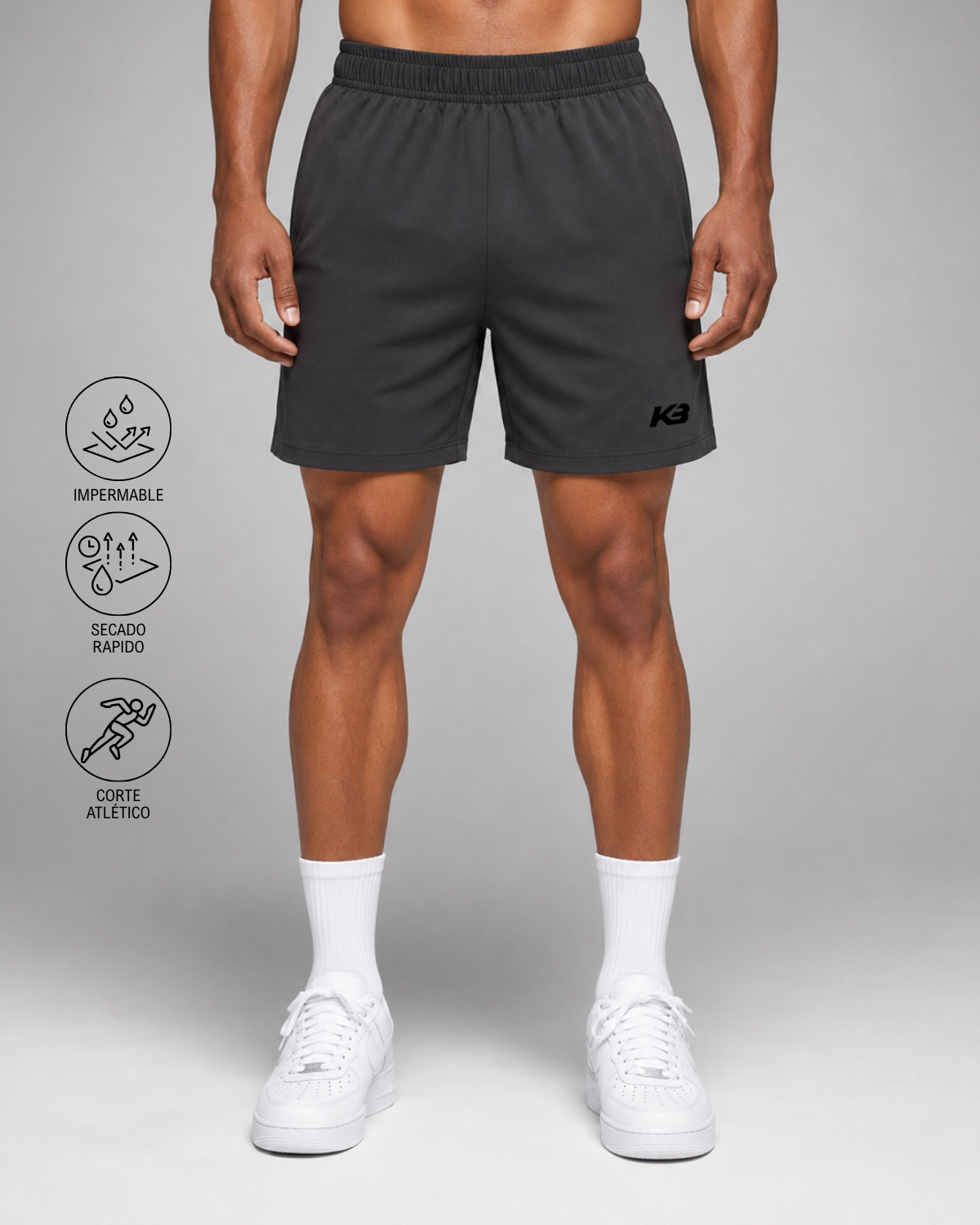 Pantaloneta Impermeable Fit Atletico┃KBMEN RF.401