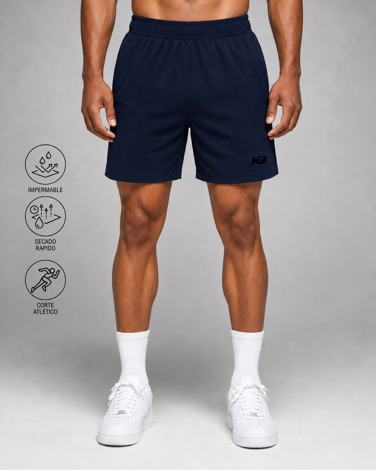 Pantaloneta Impermeable Fit Atletico┃KBMEN RF.401