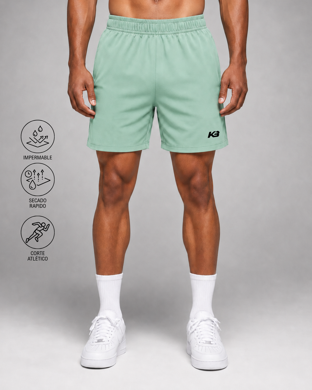 Pantaloneta Impermeable Fit Atletico┃KBMEN RF.401