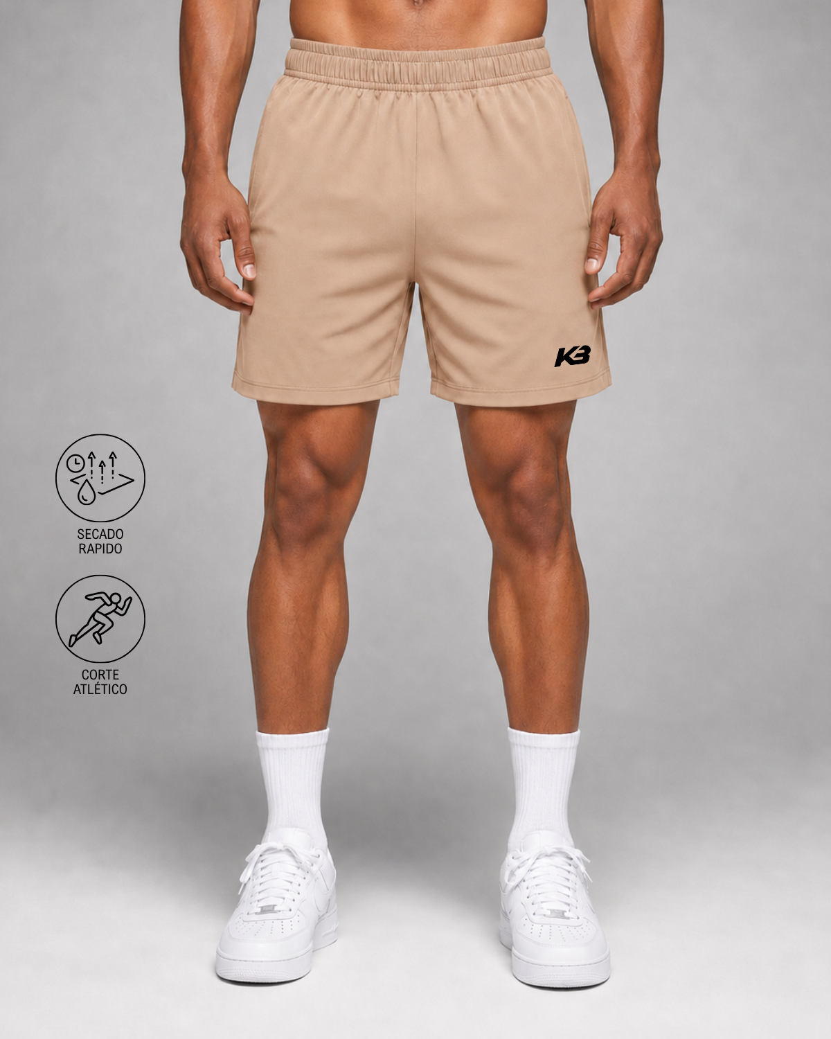 Pantaloneta Impermeable Fit Atletico┃KBMEN RF.401