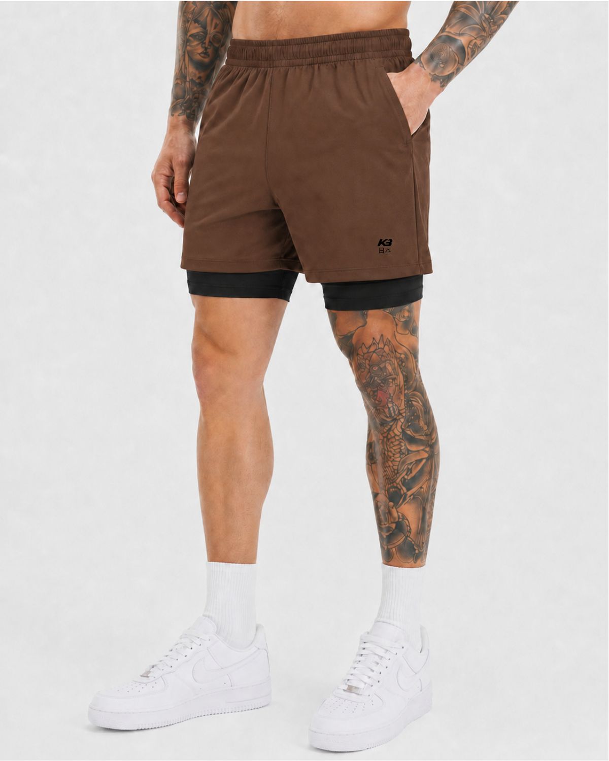 Pantaloneta Con Licra Y Bolsillo Kaybu Japan┃KBMEN RF.446